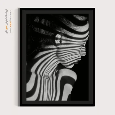 تابلو فشن دکوراتیو سیاه و سفید - زیبایی در سایه – تابلو سیاه و سفید - اسپو دکور