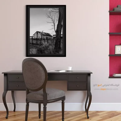 تابلو سیاه و سفید برای دکوراسیون روستیک - سایهٔ ایام – تابلو سیاه و سفید - اسپو دکور