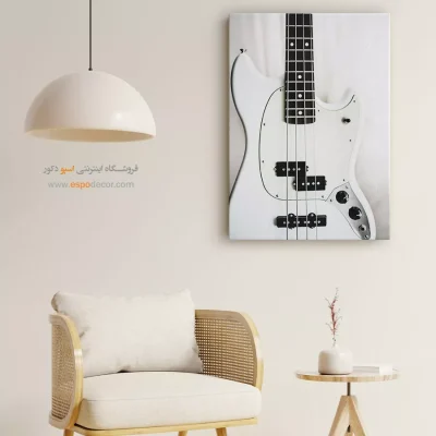 تابلو سیاه و سفید برای استودیو موسیقی - آهنگ سپید – تابلو سیاه و سفید - اسپو دکور