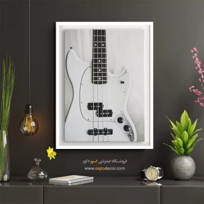 تابلو سیاه و سفید برای استودیو موسیقی - آهنگ سپید – تابلو سیاه و سفید - اسپو دکور