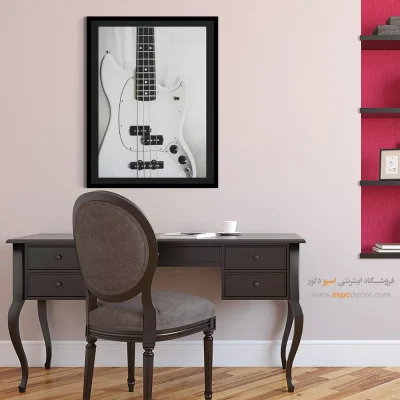 تابلو سیاه و سفید برای استودیو موسیقی - آهنگ سپید – تابلو سیاه و سفید - اسپو دکور