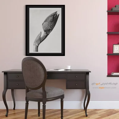 تابلو مینیمال بافت‌دار - جوانه بیدار – تابلو سیاه و سفید - اسپو دکور