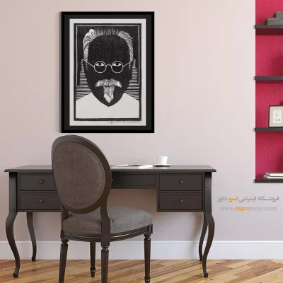 تابلو دیواری مدرن - متفکر – تابلو سیاه و سفید - اسپو دکور