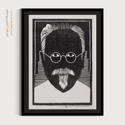 تابلو دیواری مدرن - متفکر – تابلو سیاه و سفید - اسپو دکور