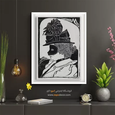 تابلو پرتره زن - کارناوال – تابلو سیاه و سفید - اسپو دکور