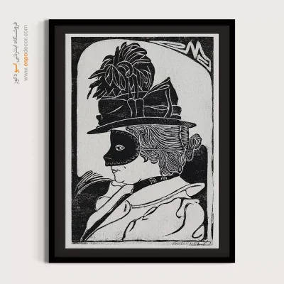 تابلو پرتره زن - کارناوال – تابلو سیاه و سفید - اسپو دکور