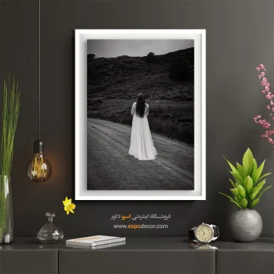 تابلو دکوراتیو - تنها – تابلو سیاه و سفید - اسپو دکور
