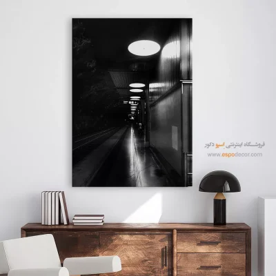 دکور دیوار سیاه و سفید - زیرزمینی – تابلو سیاه و سفید - اسپو دکور