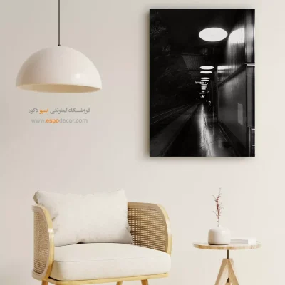 دکور دیوار سیاه و سفید - زیرزمینی – تابلو سیاه و سفید - اسپو دکور