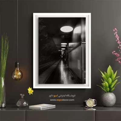 دکور دیوار سیاه و سفید - زیرزمینی – تابلو سیاه و سفید - اسپو دکور