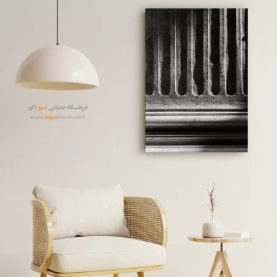 تابلو هنری سیاه سفید - خط‌وط بی‌پایان – تابلو سیاه و سفید - اسپو دکور