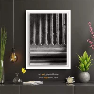 تابلو هنری سیاه سفید - خط‌وط بی‌پایان – تابلو سیاه و سفید - اسپو دکور