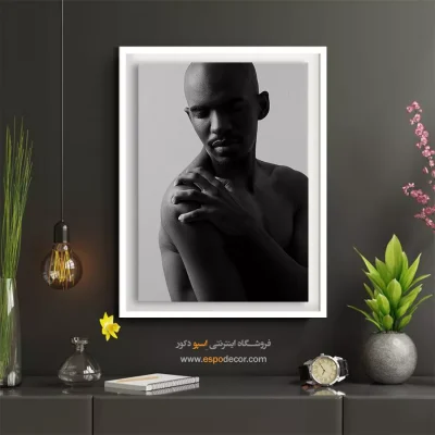 خرید تابلو سیاه و سفید بزرگ - لمس – تابلو سیاه و سفید - اسپو دکور