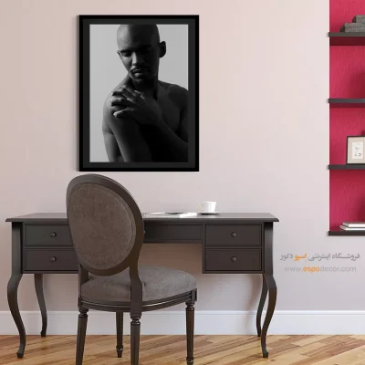 خرید تابلو سیاه و سفید بزرگ - لمس – تابلو سیاه و سفید - اسپو دکور