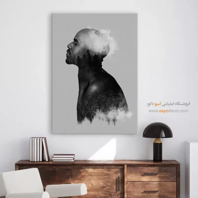 تابلو سیاه و سفید مدرن