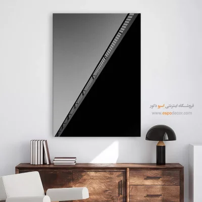 تابلو دیواری سیاه سفید - خط تعادل – تابلو سیاه و سفید - اسپو دکور