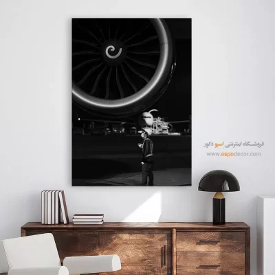 غرش موتور – تابلو سیاه و سفید - تابلو عکس هنری - اسپو دکور