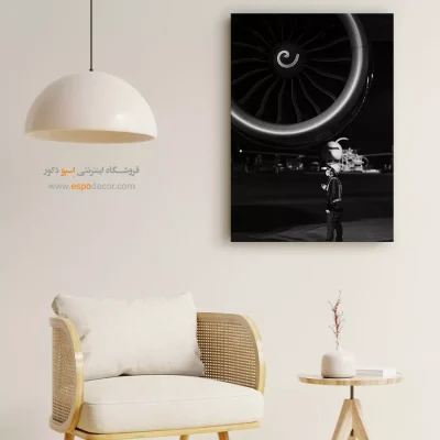 غرش موتور – تابلو سیاه و سفید - تابلو عکس هنری - اسپو دکور