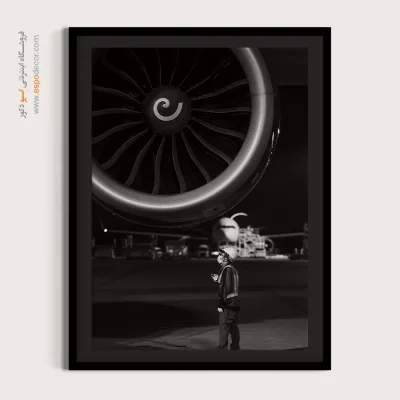 غرش موتور – تابلو سیاه و سفید - تابلو عکس هنری - اسپو دکور