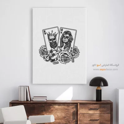 تابلو سیاه و سفید با حس عمیق - خال عشق – تابلو سیاه و سفید - اسپو دکور