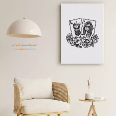 تابلو سیاه و سفید با حس عمیق - خال عشق – تابلو سیاه و سفید - اسپو دکور