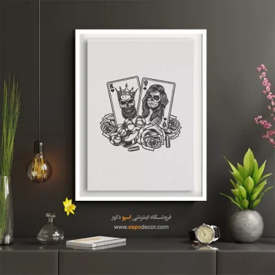 تابلو سیاه و سفید با حس عمیق - خال عشق – تابلو سیاه و سفید - اسپو دکور
