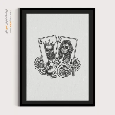 تابلو سیاه و سفید با حس عمیق - خال عشق – تابلو سیاه و سفید - اسپو دکور