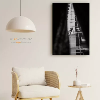 نقاشی دیواری با ترکیب رنگهای خنثی