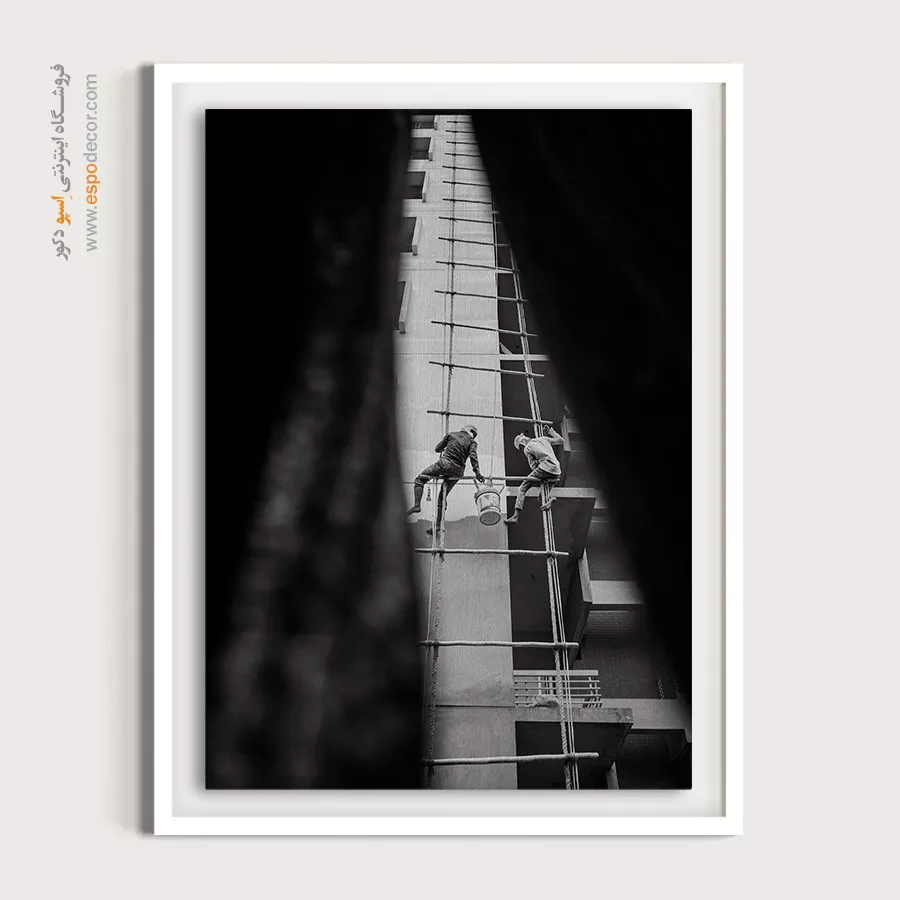 نقاشی دیواری با ترکیب رنگهای خنثی