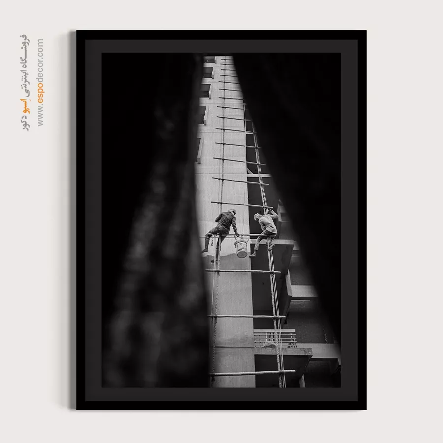 نقاشی دیواری با ترکیب رنگهای خنثی