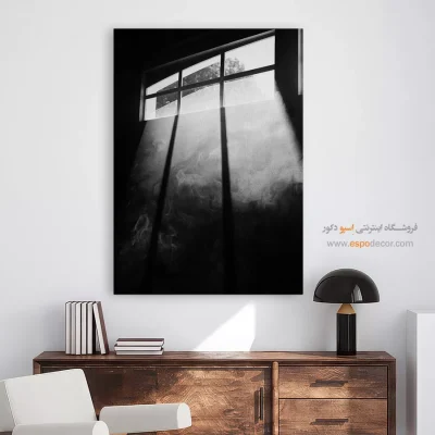 تابلو سیاه و سفید با موضوع طبیعت