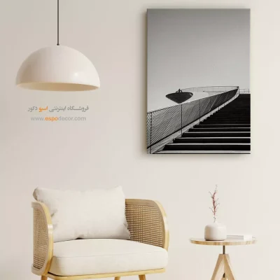 تابلو دکوراتیو با ترکیب سیاه و سفید