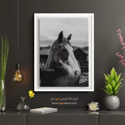 دکوراسیون مزرعه‌ای و روستیک - سکوت نجیب – تابلو سیاه و سفید - اسپو دکور