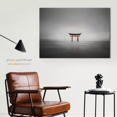 تابلو سیاه و سفید بافت‌دار و مدرن