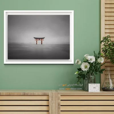 تابلو سیاه و سفید بافت‌دار و مدرن