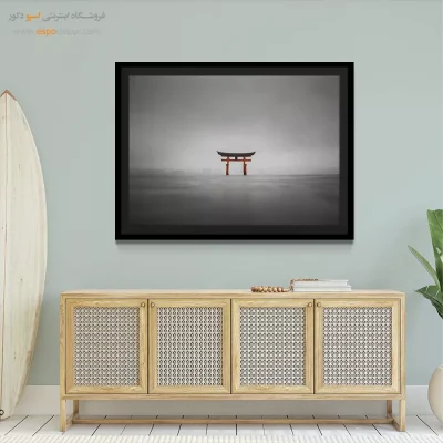 تابلو سیاه و سفید بافت‌دار و مدرن