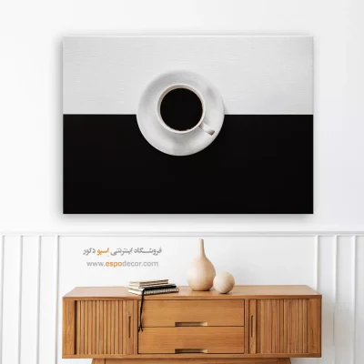 دکوراسیون آشپزخانه مدرن - متقارن – تابلو سیاه و سفید - اسپو دکور