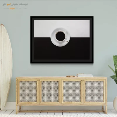 دکوراسیون آشپزخانه مدرن - متقارن – تابلو سیاه و سفید - اسپو دکور