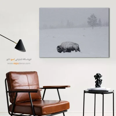 تابلو هنری با حس مینیمال - روح زمستان – تابلو سیاه و سفید - اسپو دکور