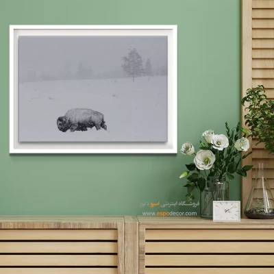 تابلو هنری با حس مینیمال - روح زمستان – تابلو سیاه و سفید - اسپو دکور