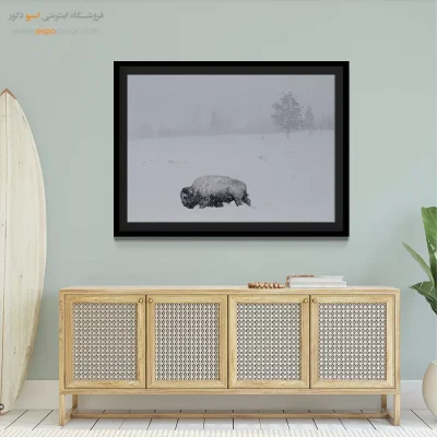 تابلو هنری با حس مینیمال - روح زمستان – تابلو سیاه و سفید - اسپو دکور