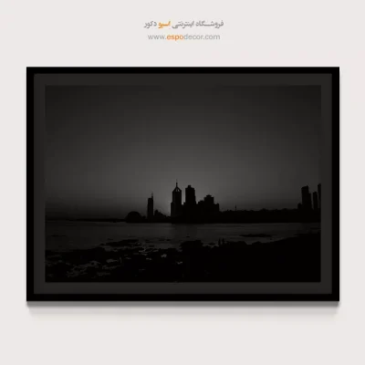 تابلو منظره‌ی شب - افق پنهان – تابلو سیاه و سفید - اسپو دکور