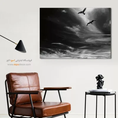 تابلو مینیمال با خطوط شکسته