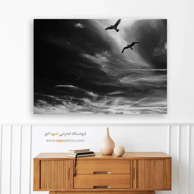 تابلو مینیمال با خطوط شکسته