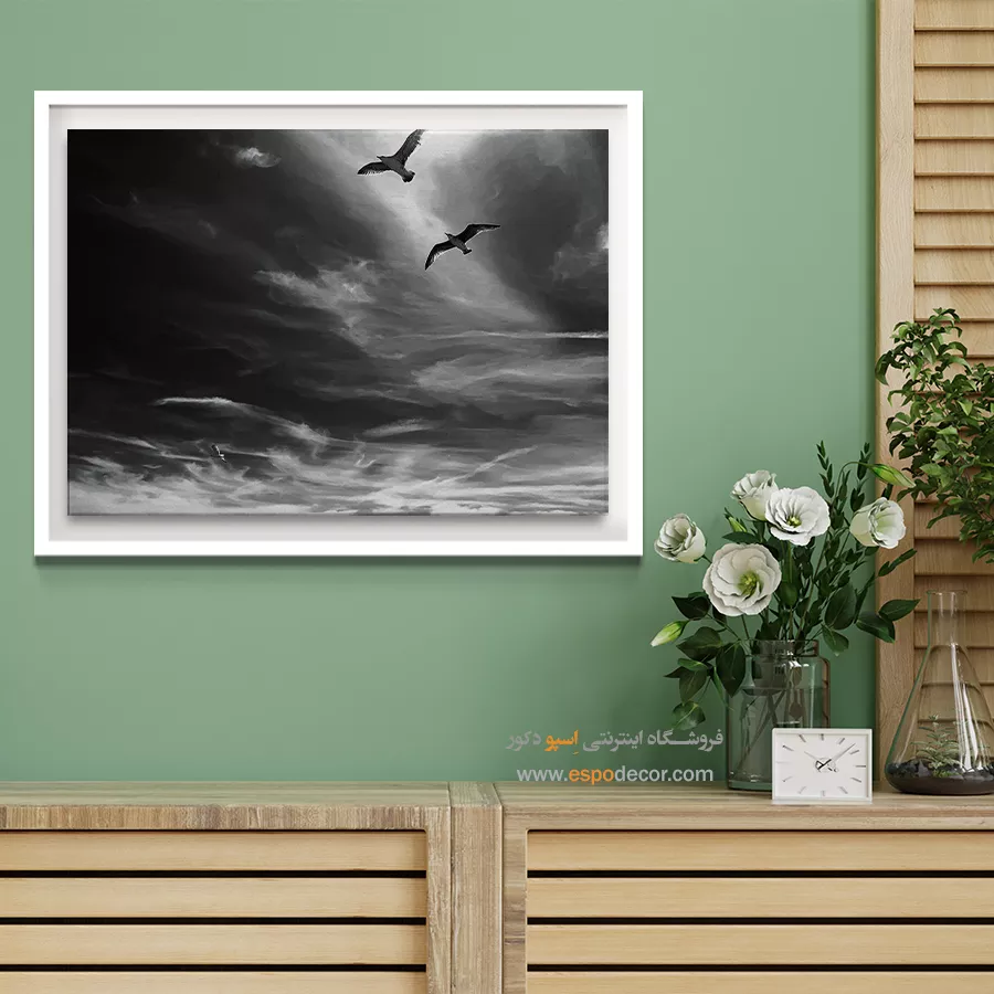 تابلو مینیمال با خطوط شکسته