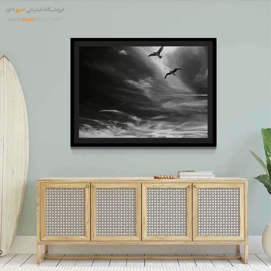 تابلو مینیمال با خطوط شکسته