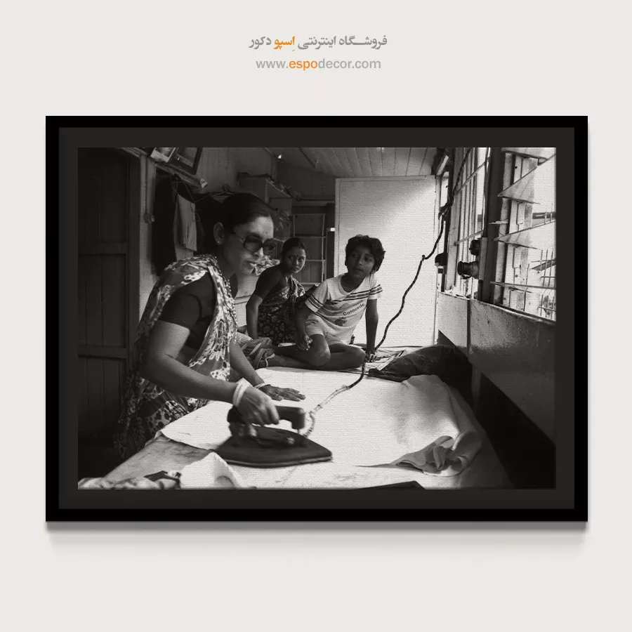 تابلو سیاه و سفید با طرح انتزاعی