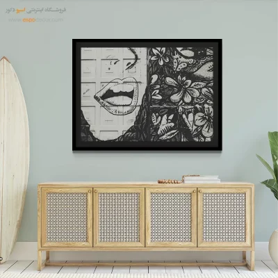 تابلو گرافیتی سیاه و سفید