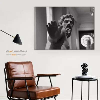 دست فرمانروایی – تابلو سیاه و سفید - تابلو اسطوره‌ای سیاه سفید - اسپو دکور