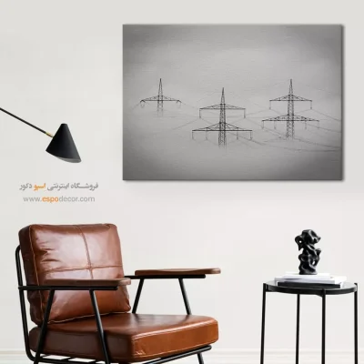دکوراسیون لوکس مهندسی - سکوت صنعتی – تابلو سیاه و سفید - اسپو دکور